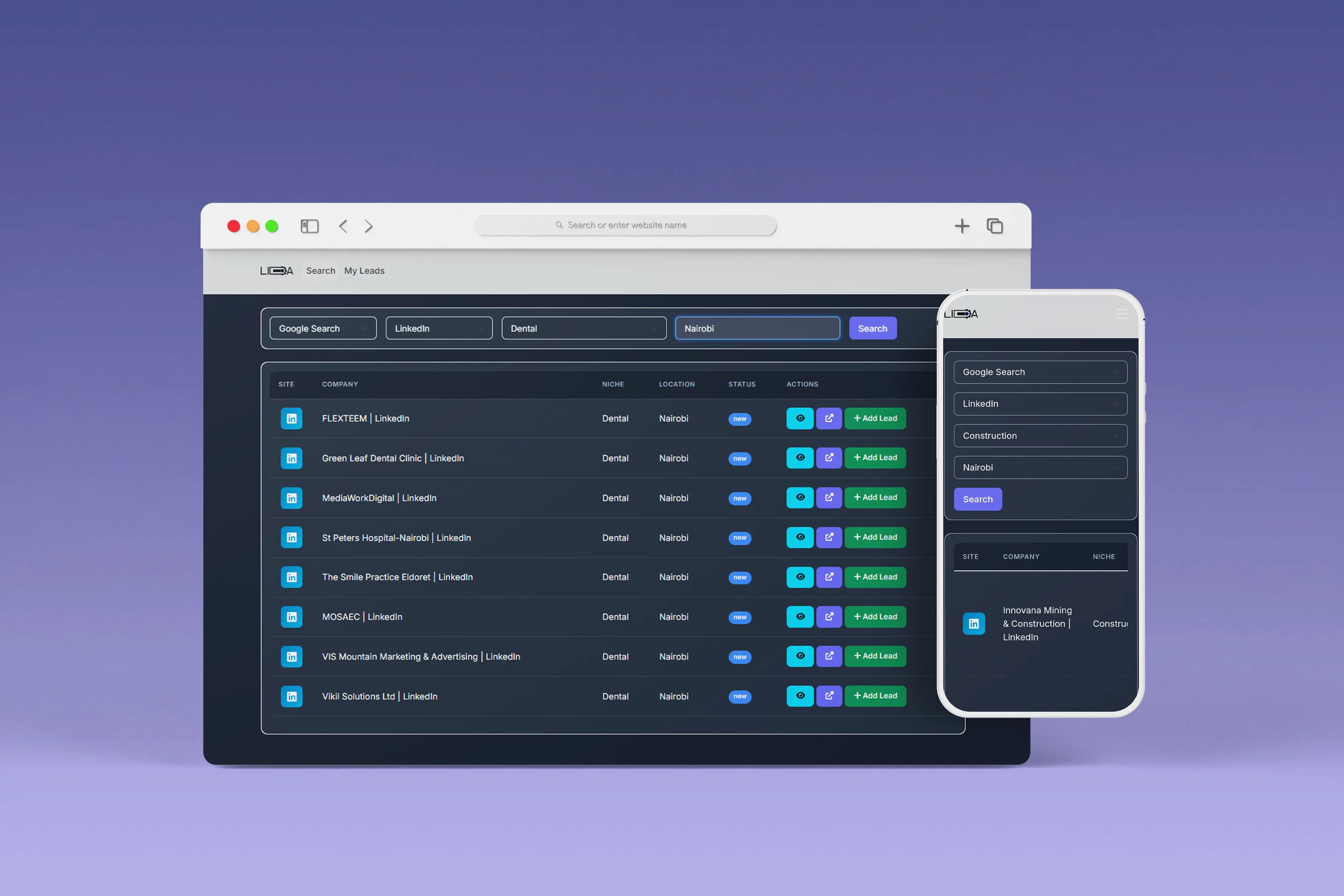 Search & Lead Tracker